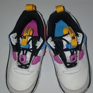 Nike Kids Sneakers in White, Pink, and Blue